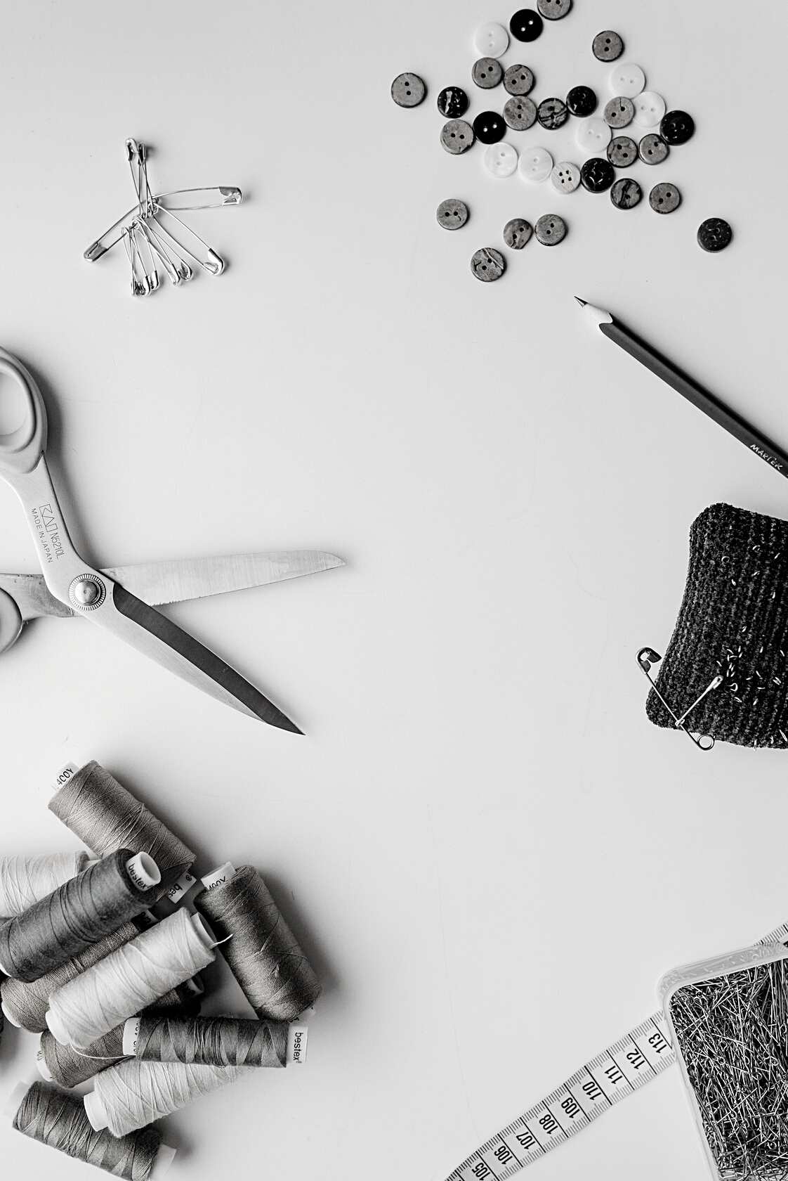 Flatlay of Sewing Materials